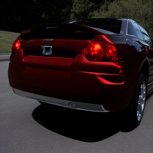amber tail light, rear quarter, side view
