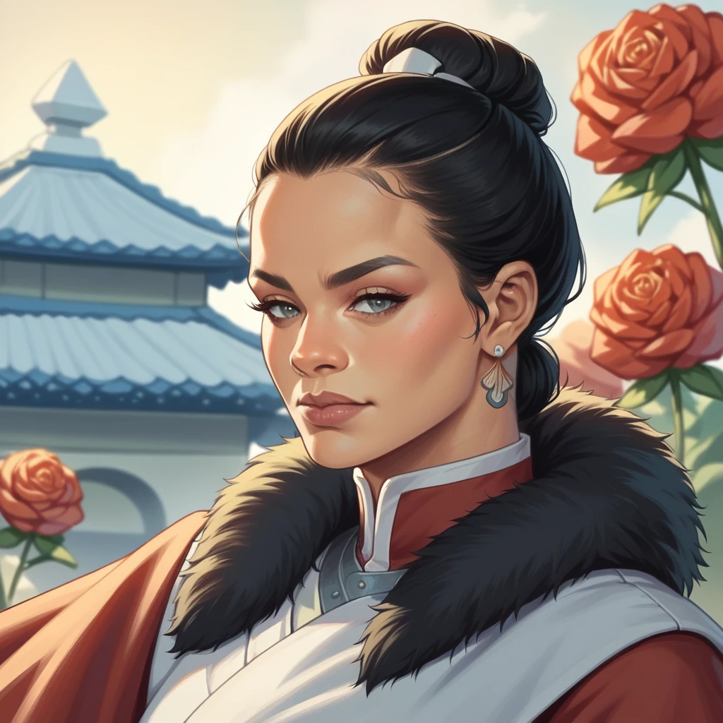 score_9, score_8_up, score_7_up, score_6_up,source_anime,ATLA style, anime 2d, a beautiful kyoshi warrior from avatar the last airbender, face, rixhnna, <lora:rihanna_ponyxl_aut_xl_1_st_wicap_merger_67_73_02_08-rixhnna:1>