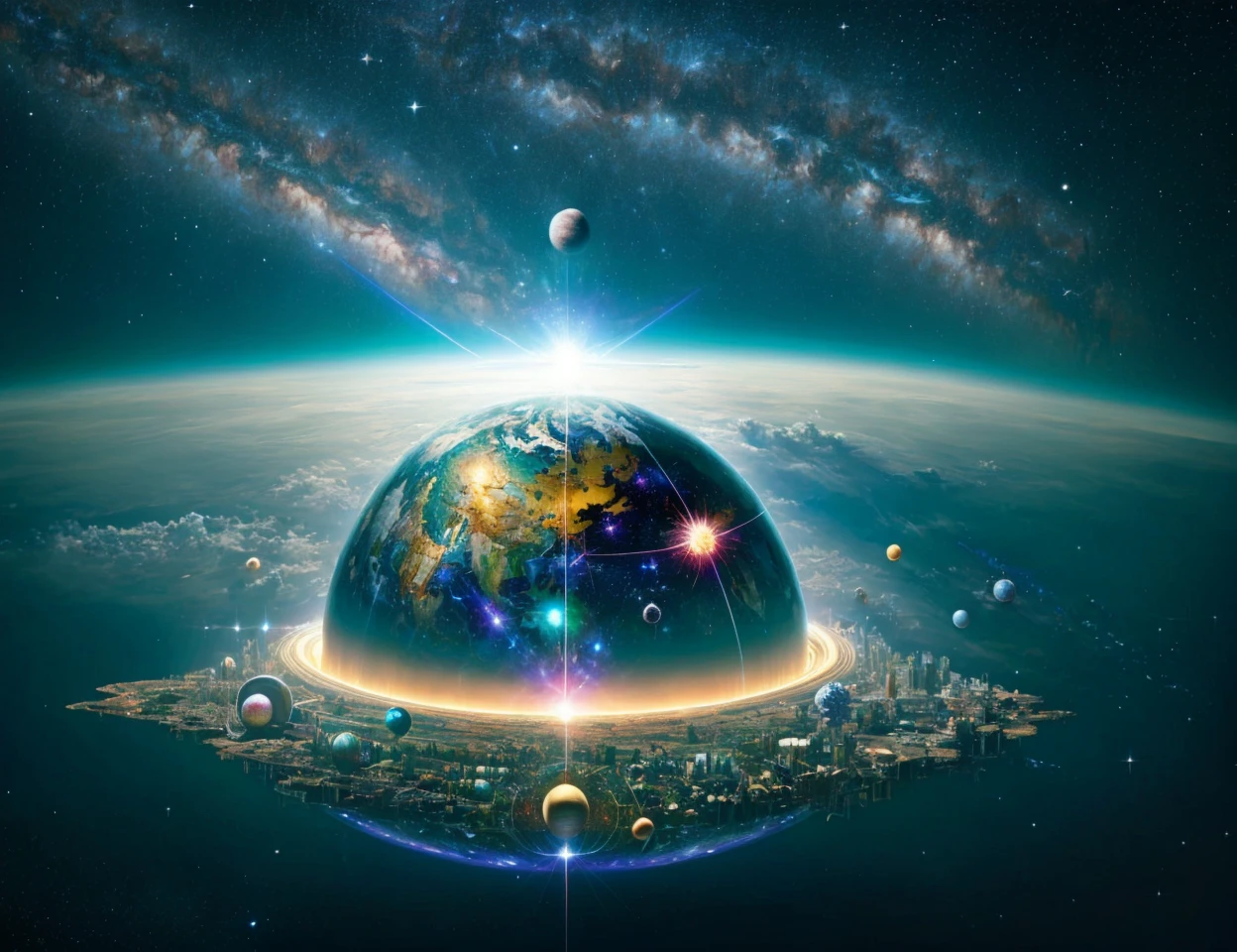 masterpiece, DonMW4573L4nd interplanetary, astral, heliocentric, cosmic ray , <lora:DonMW4573L4nd:1>
