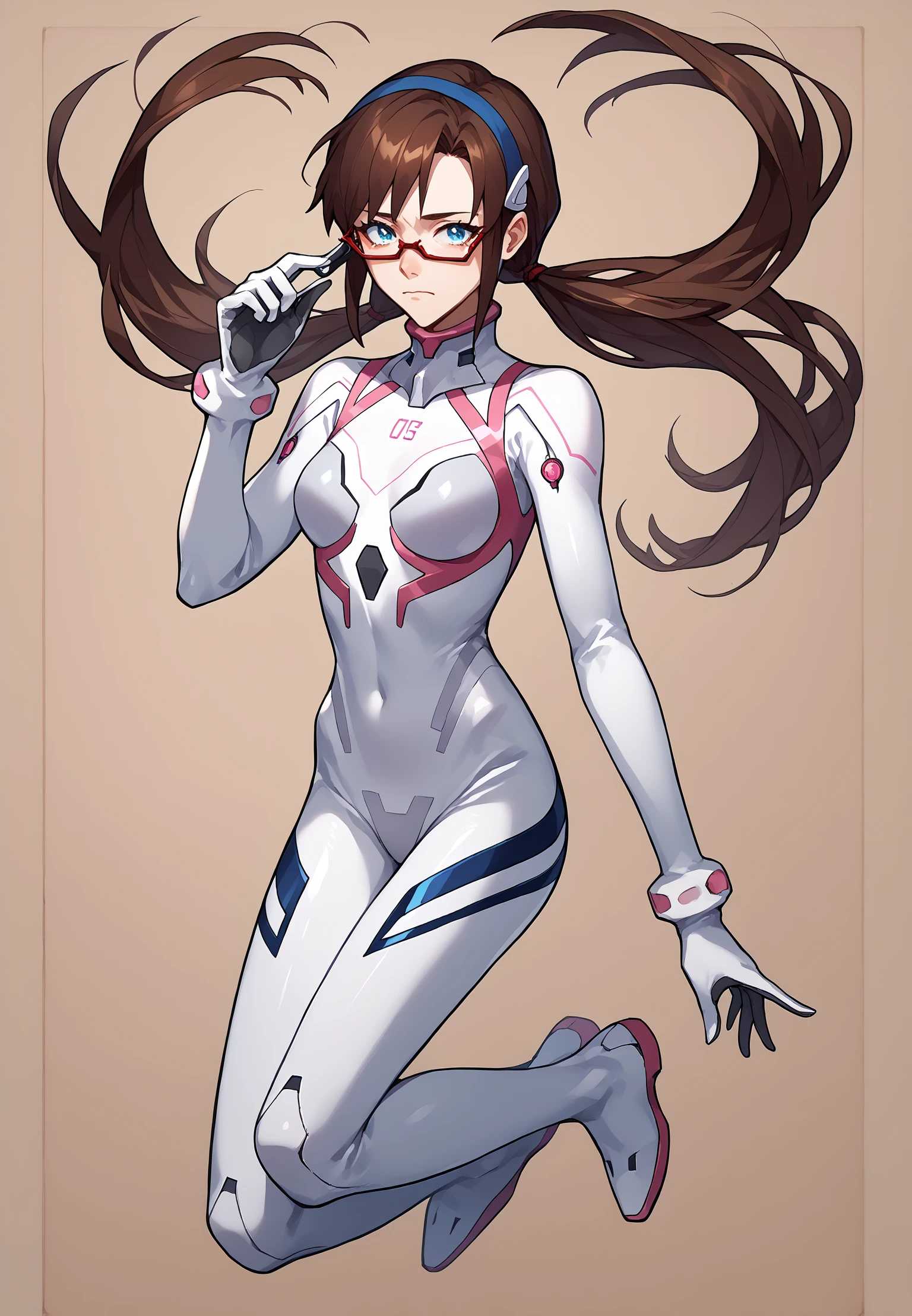 score_9, score_8_up, score_7_up,  <lora:Degen_Mari_White_v1:.9>  emotional content composition, lifestyle
 mari-white, white plugsuit, numbered, hairband, semi-rimless eyewear, low twintails, brown hair,  <lora:abstractDreamwave_v10:0.7>   <lora:falling_pony:.89> best_falling Construct a collage of chaotic color fragments, with overlapping layers, torn edges, and spontaneous arrangements that create an abstract and dynamic composition, blue eyes, full body,