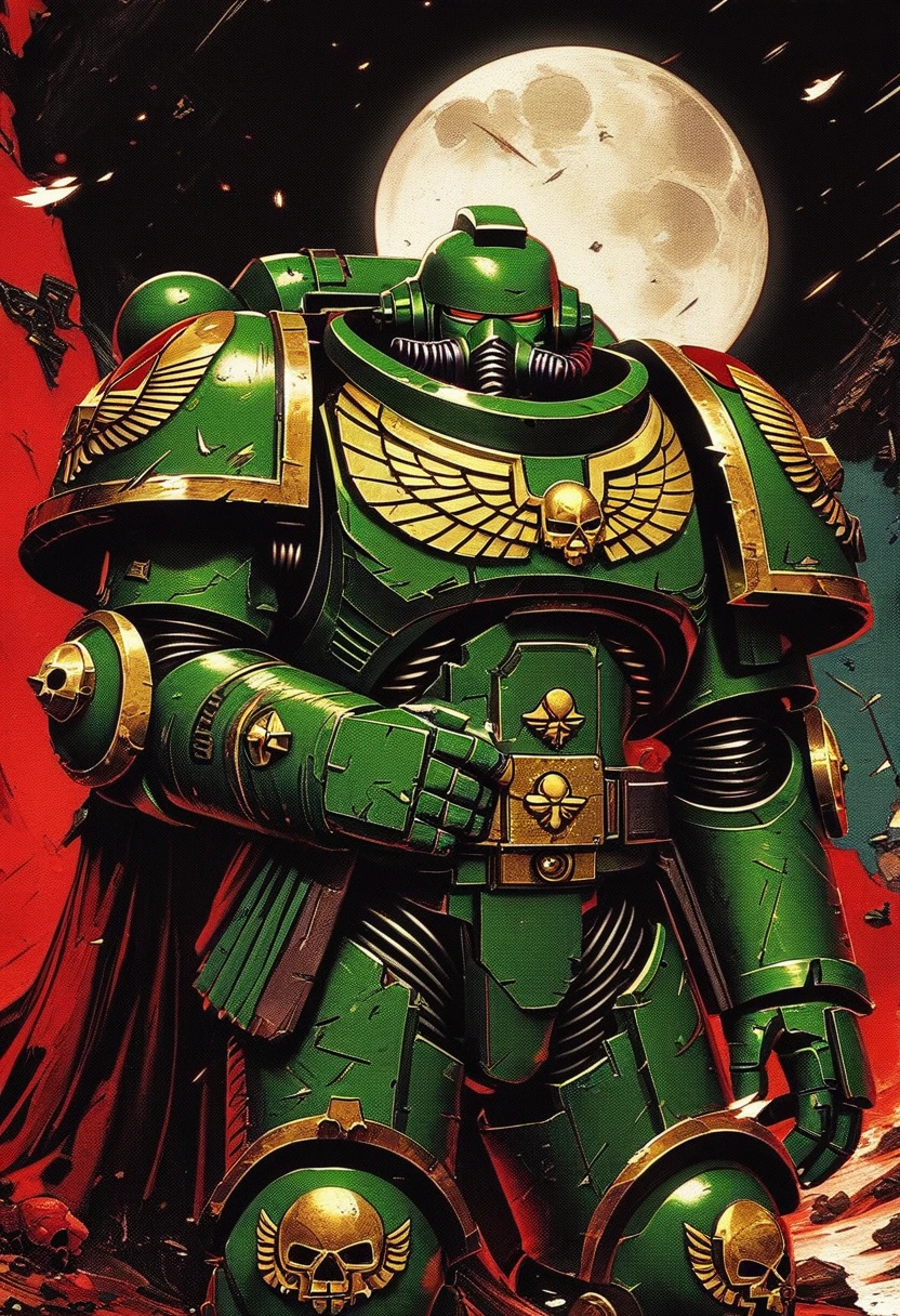 <lora:Kenva:1.0> score_9, knva, halftone effect, warhammer 40k