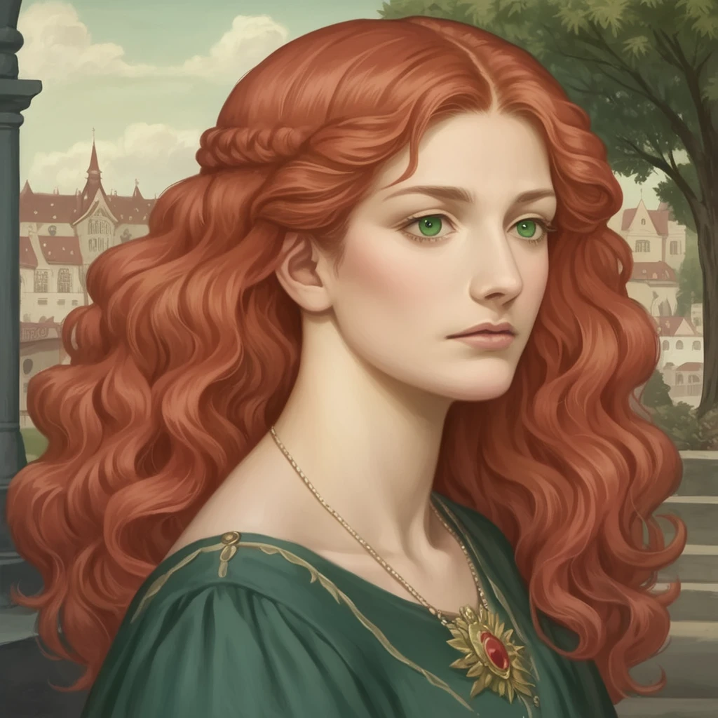 score_9, score_8_up, score_8, (masterpiece, best quality, highly detailed, realistic), source_anime, anime 2.5d, anime screencap, portrait of elsid in a off shoulder emerald  green dress, (((outdoors at a Hollywood movie premier))), long wavy hair,  red hair, green eyes, facing the viewer, very close up
 <lora:Elizabeth_Siddal_Pony:0.8>