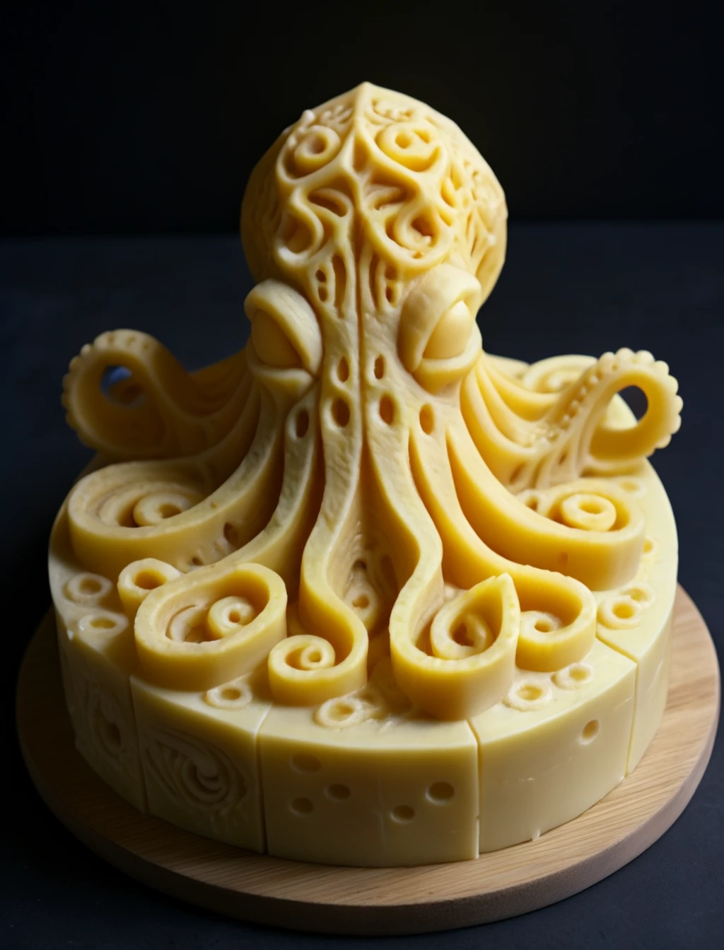 cthulhu carved out of cheese