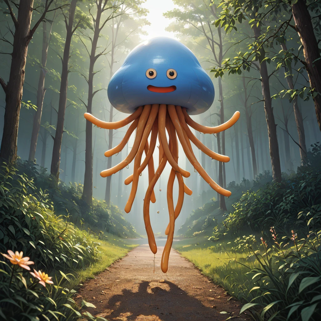 score_9, score_8_up, score_7_up, best quality, masterpiece, source_anime, zPDXL2 ,BREAK,
in forest, healslime, monster, tentacles
, <lora:dqhealslime:1>,