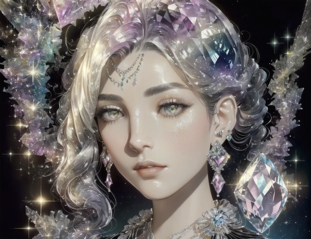 masterpiece, DonMW4v3F0rm5 cartilage earrings, prismatic slightly included (si1) kunzite, oval cut, facet arrangement, 15.00 carat, lively, glassy, silver, inflexible, hardy, enhancement method, vintage setting, indigenous, semi-precious, symbolic, old world, zodiac signs ,<lora:DonMW4v3F0rm5:1>