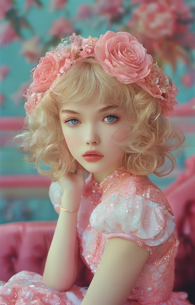 masterpiece,best quality,<lora:tbh154-sdxl:1>,illustration,style of Miles Aldridge, portrait of idolmaster cinderella girls,