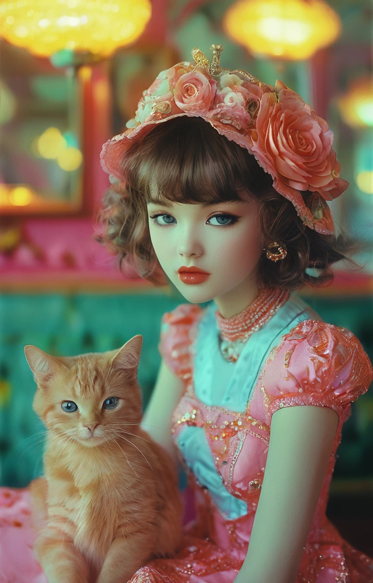 masterpiece,best quality,<lora:tbh154-sdxl:1>,illustration,style of Miles Aldridge, portrait of idolmaster cinderella girls,