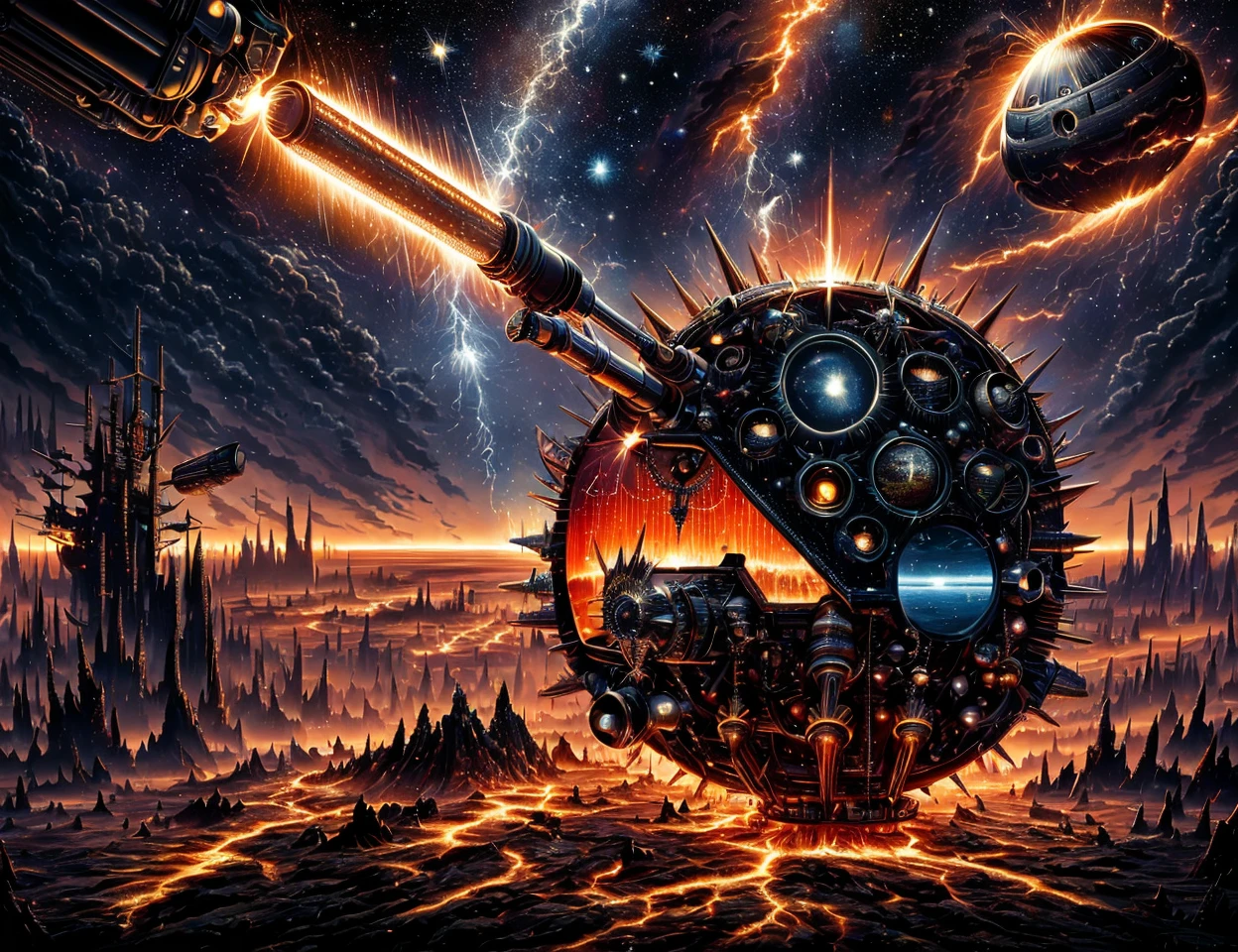 masterpiece illustration, detailed,DonMD347hM374l telescopic, interstellar, perihelion, meteor shower <lora:DonMD347hM374l:1>