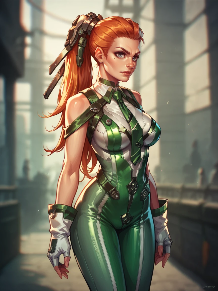 score_9, score_8_up, score_7_up, score_6_up, detailed, 1girl, <lora:st3ll4rb1XLP:0.9> bodysuit, st3ll4rb1, fingerless gloves, ginger, grey eyes, large breasts, gloves