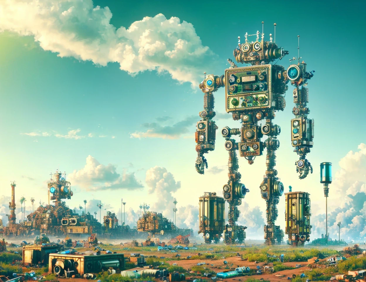 masterpiece, DonMW4573L4nd waste hack robotic terraforming , <lora:DonMW4573L4nd:1>