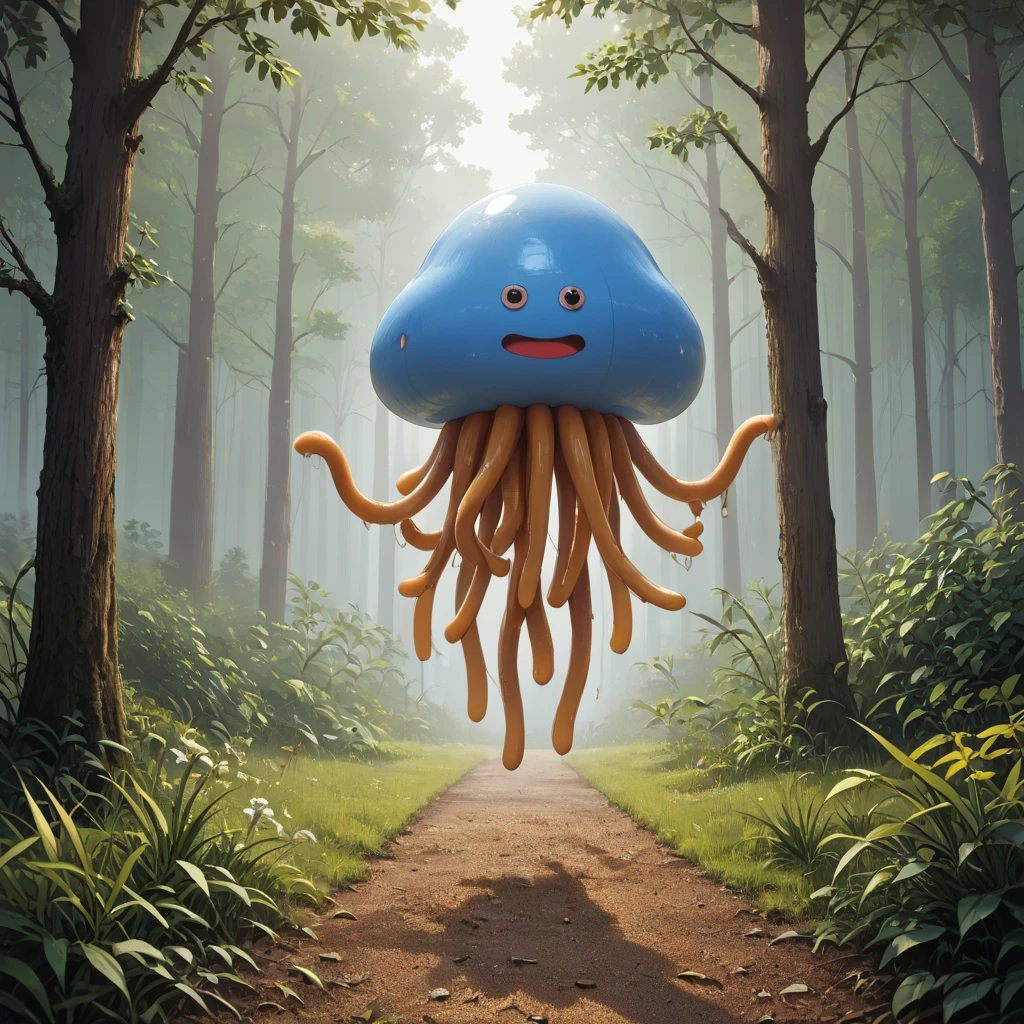 score_9, score_8_up, score_7_up, best quality, masterpiece, source_anime, zPDXL2 ,BREAK,
in forest, healslime, monster, tentacles
, <lora:dqhealslime:1>,
