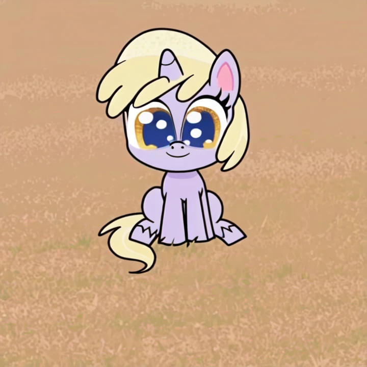 safe, pony, solo, dinky hooves, unicorn, filly, sitting, grass, my little pony: pony life