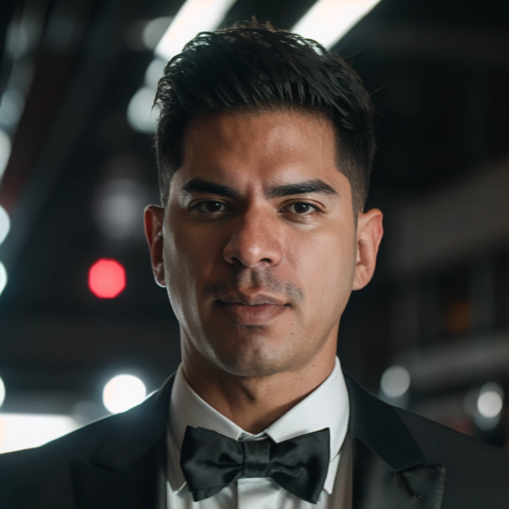 DLSR photo of fernandovaldez person using a tuxedo, face portrait, in blade runner, daylight, professional photography, high resolution, detailed photo, RAW, still film, f/16, uhd, hdr, 4k   <lora:fernandovaldez_67050:1>