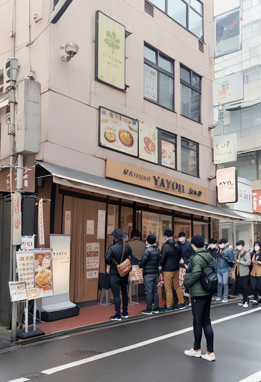 masterpiece, best quality, very aesthetic, absurdres,
yayoiken, storefront, 6+boys, multiple boys, outdoors, real world location, street, scenery, sign, building, jacket, bag, shoes, hat, black hair, multiple girls, pants, day
<lora:yayoiken_takatsuki_SDXL_V1:1>