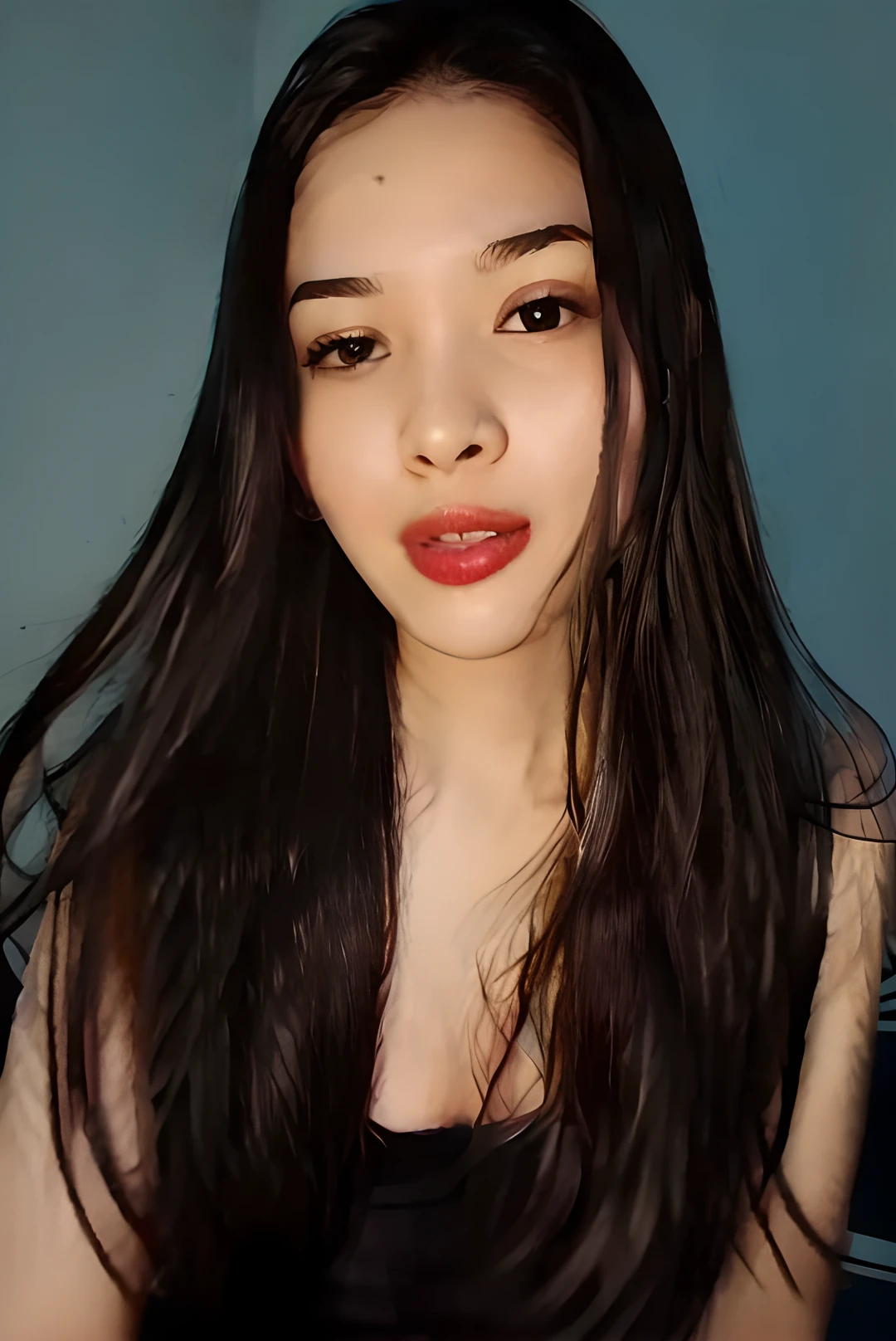 <lora:JGV5:1> alma, almaaraaa, javanese, girl, woman, young adult, 1girl, slim body, skinny, petite girl, bra cup size 32b, small boobs, small breast, small hips, black tanktop, perfect female body, lies supine, lustful, horny, sexy, sensual, pleasured, climaxed, orgasm, moan, bawdy, lewd, aroused