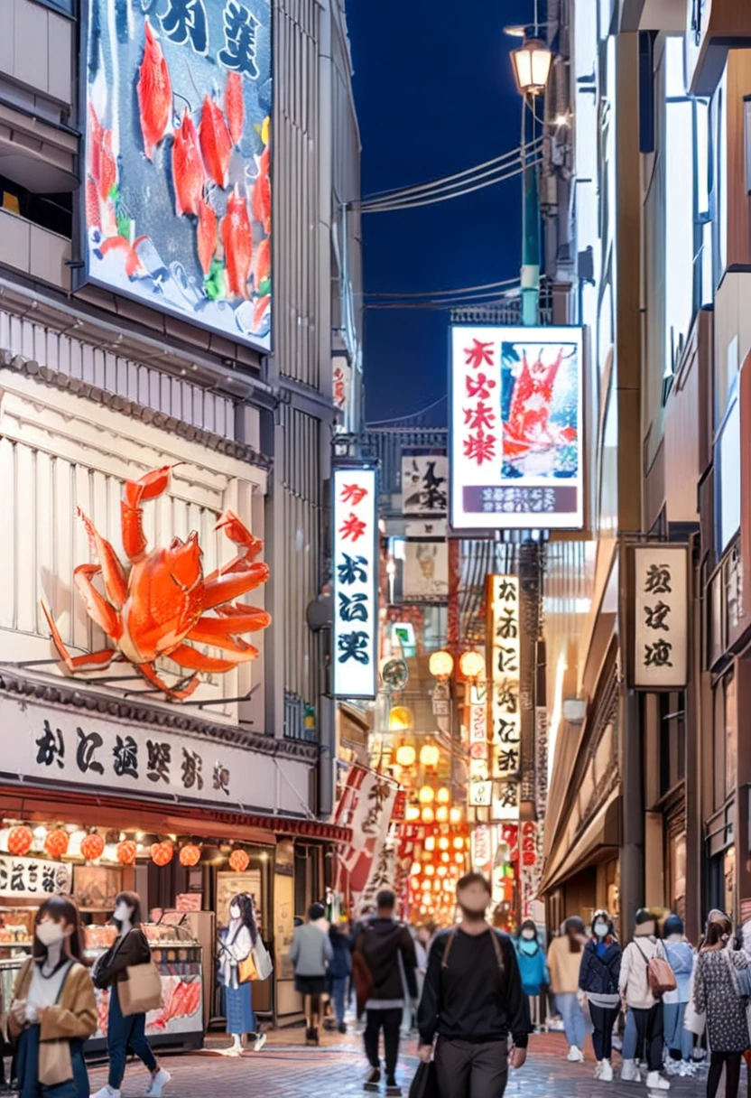 masterpiece, best quality, very aesthetic, absurdres,
kanidouraku, storefront, doutonbori, osaka, scenery, street, scenery, road, city, sign, outdoors, power lines, building, real world location, cityscape, night, utility pole, paper lantern, crosswalk, blurry, multiple girls, sky, goldfish, depth of field, neon lights, traffic light, multiple boys, lamppost, fish, crowd, banner, storefront, people, close-up, neon lights
<lora:osaka_kanidouraku_SDXL_V1:1>