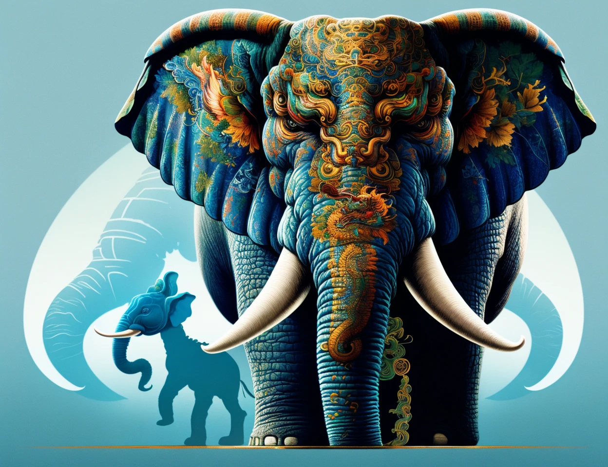 masterpiece illustration, detailed, hires, octane rendering,DonMH4ny4 fusion of jerboa,elephant <lora:DonMH4ny4:1>