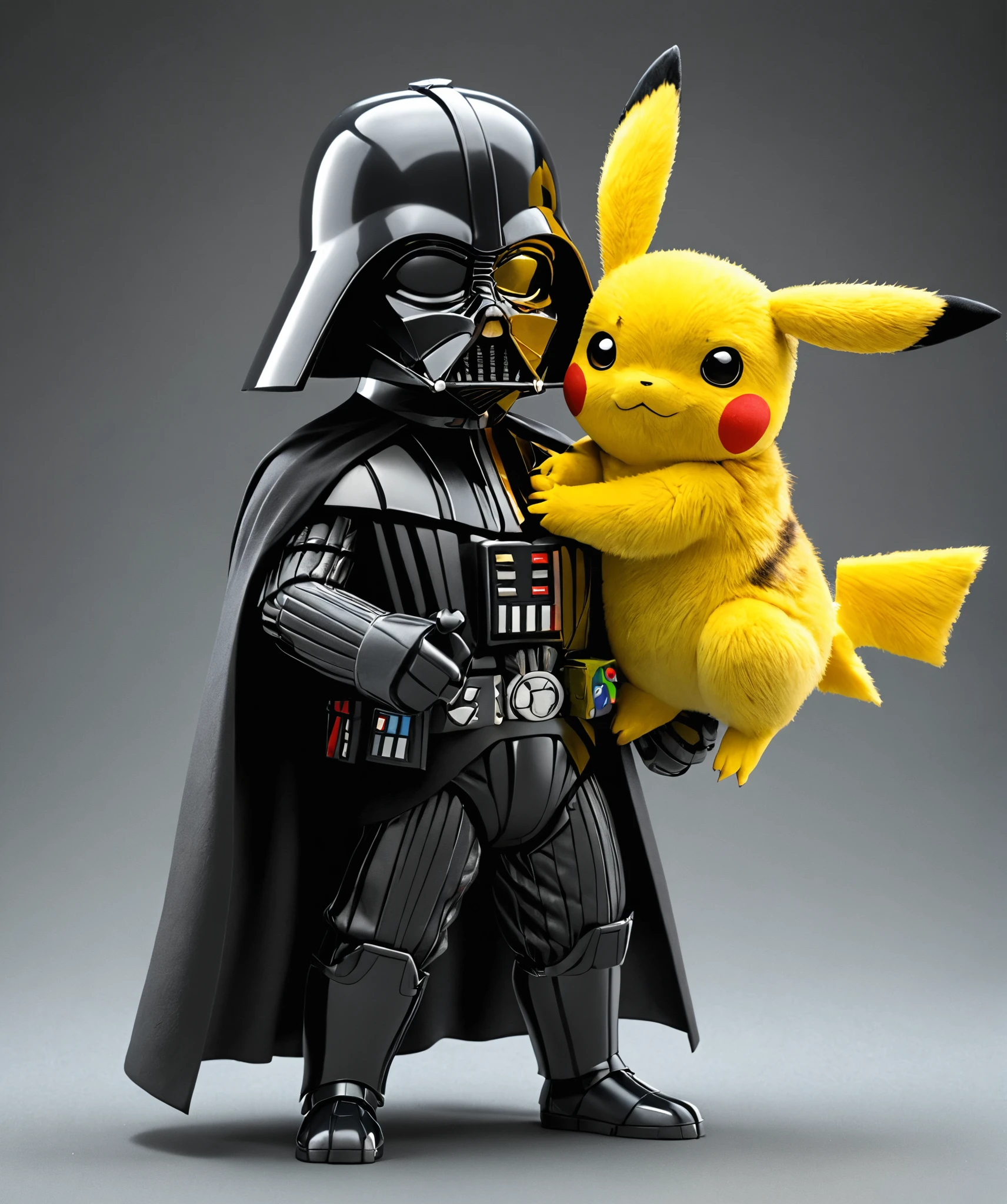 darth vader holding a pikachu