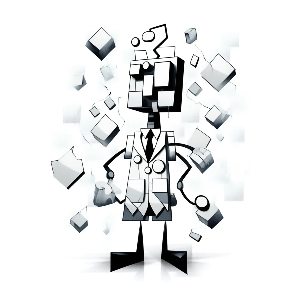 artwhmscl, solo, labcoat, pokemon (creature), spot color, glass, crack, silhouette, greyscale