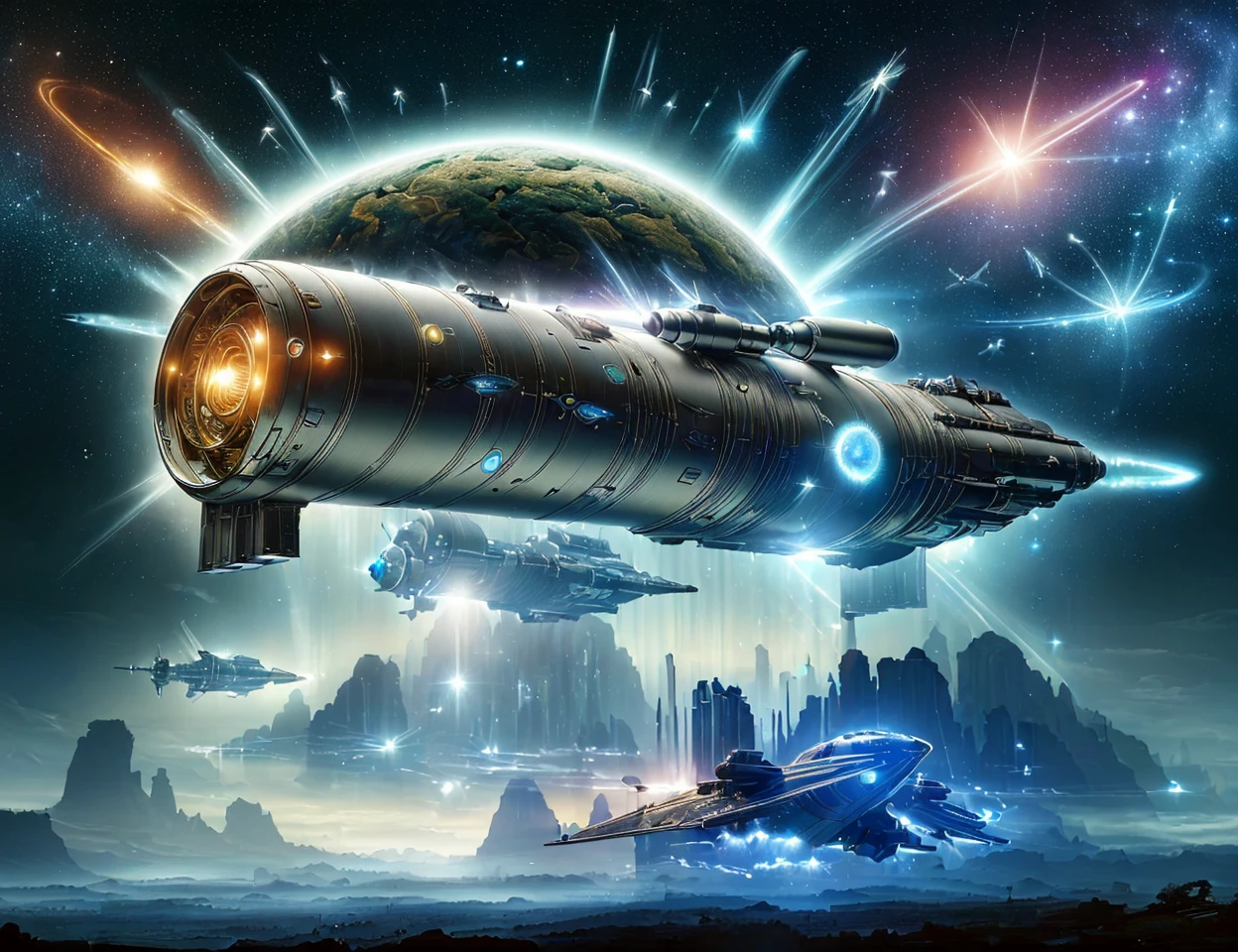 masterpiece, awesome quality, cinematic lighting, detailed, DonM1nn3rB34uty scifi medium ring-shaped freighter, chemical rockets, stainless steel, telescopic antennas,emblems and insignias,radar <lora:DonM1nn3rB34uty:0.7>