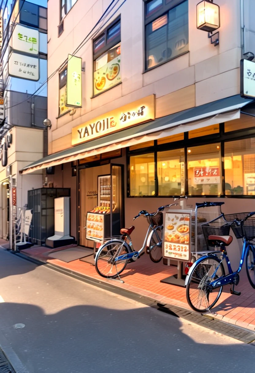 masterpiece, best quality, very aesthetic, absurdres,
yayoiken, storefront, bicycle, scenery, outdoors, street, building, sign, door, utility pole, shop, city, power lines, lamppost
<lora:yayoiken_takatsuki_SDXL_V1:1>