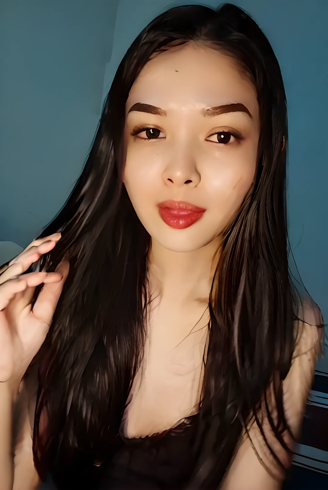 <lora:JGV5:1> alma, almaaraaa, javanese, girl, woman, young adult, 1girl, slim body, skinny, petite girl, bra cup size 32b, small boobs, small breast, small hips, black tanktop, perfect female body, lies supine, lustful, horny, sexy, sensual, pleasured, climaxed, orgasm, moan, bawdy, lewd, aroused