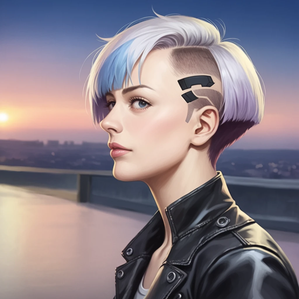 score_9, score_8_up, score_8, (masterpiece, best quality, highly detailed, realistic, cinematic light, night time), source_anime, anime 2.5d, anime screencap, profile portrait of javril as a cyberpunk girl, side view, multicolored hair,
short bob hair, looking at the viewer, leather jacket, close up, (((night city background)))
<lora:Jane_Avril_Pony:.8>