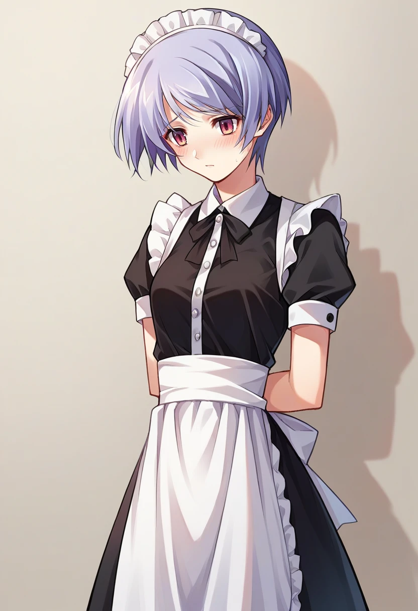 score_9, score_8_up, score_7_up, source_anime, <lora:wrenchchaosheadayasekishimoto:1>, chayasekishimoto, maid uniform, maid headdress, maid apron, shy, hands behind back,