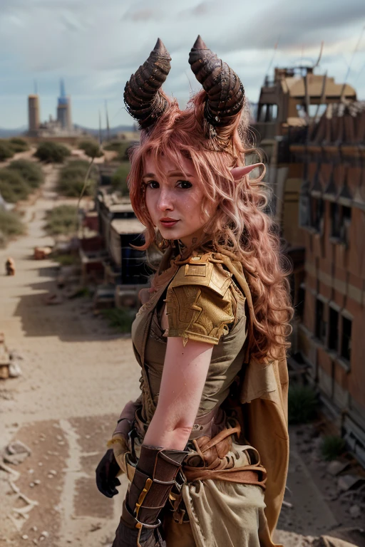 RAW photo, a photo of nixie in wastelander clothes, horns on head, detailed face, pale skin, slim body, background is city ruins, (high detailed skin:1.2), 8k uhd, dslr, soft lighting, high quality, film grain, Fujifilm XT3
<lora:nixie v1.1:1>