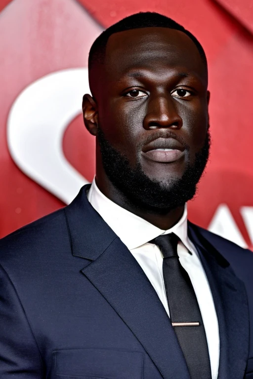 <lora:Stormzy_Lora-10:0.9>, stormzy, tuxedo, portrait, bar background