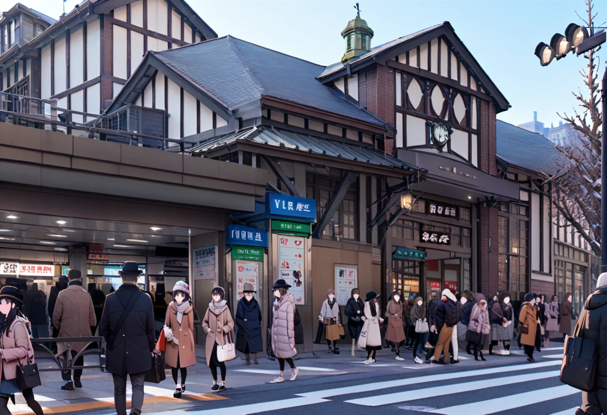 masterpiece, best quality, very aesthetic, absurdres,
harajukueki, storefront, real world location, outdoors, tree, multiple girls, street, road, bag, day, scenery, walking, 6+girls, multiple boys, 6+boys, sky, lamppost, building, scarf, crosswalk, coat, pavement, blue sky, vanishing point, winter, hat, handbag
 <lora:harajuku_eki_SDXL_V1:1>