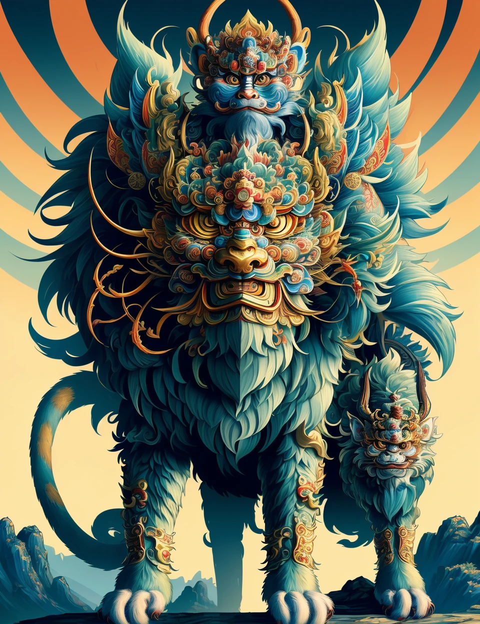 masterpiece illustration, detailed, hires, octane rendering,DonMH4ny4 sun wukong, Mythical Monkey King from Chinese folklore, immense strength and magical powers, master of transformation and combat, mischievous and rebellious spirit, perseverance, cunning <lora:DonMH4ny4:0.8>