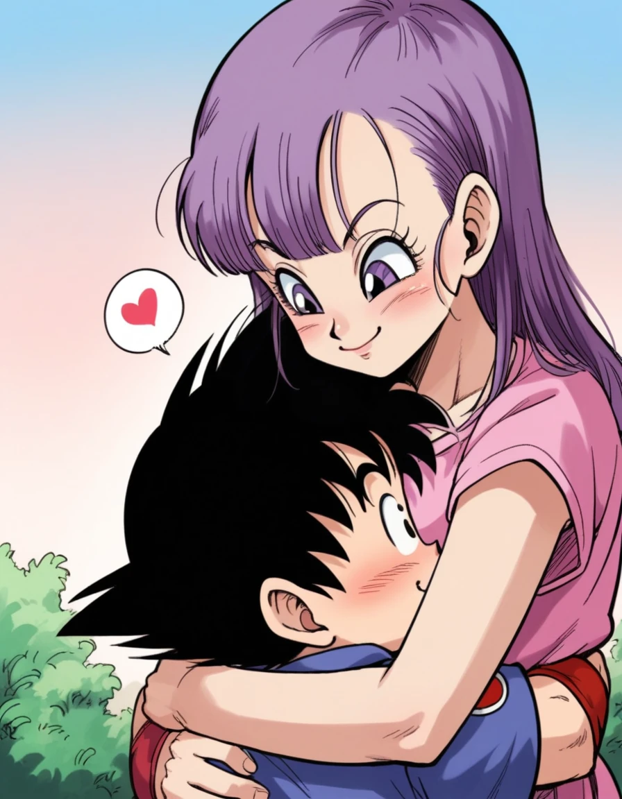 zPDXL, score_9, score_8_up, score_7_up, source_anime, BREAK
<lora:4kira_v1:1> 4kira, son goku, black hair, black eyes, bulma, purple hair, purple eyes, multiple characters, 1girl, 1boy, outdoors, happy, hugging, looking at another, cute, adorable, blush, heart, portrait,