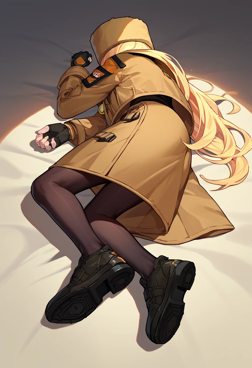 score_9, score_8_up, score_7_up, source_anime, solo, 1girl, strivemillia, lying, on side, fur hat, brown coat, jacket, long sleeves, fingerless gloves, black pantyhose, shoes <lora:meme_yamchapose_ponyXL:1> <lora:ggstrive_milliarage_ponyXL:1>