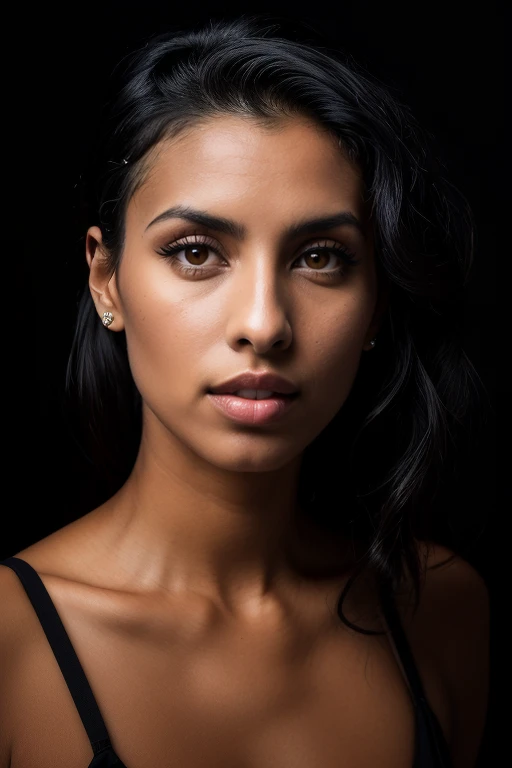 DEN_jjuliju_SG,
((headshot:1.2) portrait on a (plain black background:1.2), (headshot:1.2), (face focus:1.1), (facing the camera:1.2), Head in the centre, (eye contact:1.3), (intense stare:1.1), mouth open, (facing straightforward:1.2), (forward facing:1.1), Head, face, Head focus, Head tilted down, looking slightly up at the camera:1.2),
bokeh, f1.4, 40mm, photorealistic, raw, 8k, textured skin, skin pores, intricate details  <lora:epi_noiseoffset2:1>, epiCRealism