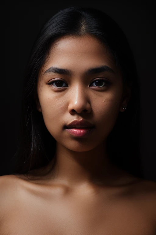 sexy, cleavage, (close-up, editorial photograph of a 15 year old javanese woman), (highly detailed face:1.4) (smile:0.7) (background inside dark, moody, private study:1.3) POV, by lee jeffries, nikon d850, film stock photograph ,4 kodak portra 400 ,camera f1.6 lens ,rich colors ,hyper realistic ,lifelike texture, dramatic lighting , cinestill 800,