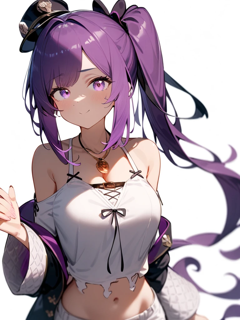 1girl,white background,simple background,bare shoulders,,amy,white shorts,white shirt,upper body,<lora:amy-000010:0.9>, masterpiece, best quality, very aesthetic, absurdres
