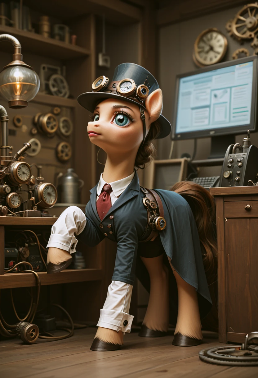 score_9, score_8_up, score_7_up,
source_pony,
a feral pony working in a tech lab, steampunk computer,
steampunk,
detailed background,
 <lora:Steampunk_Pony:1>