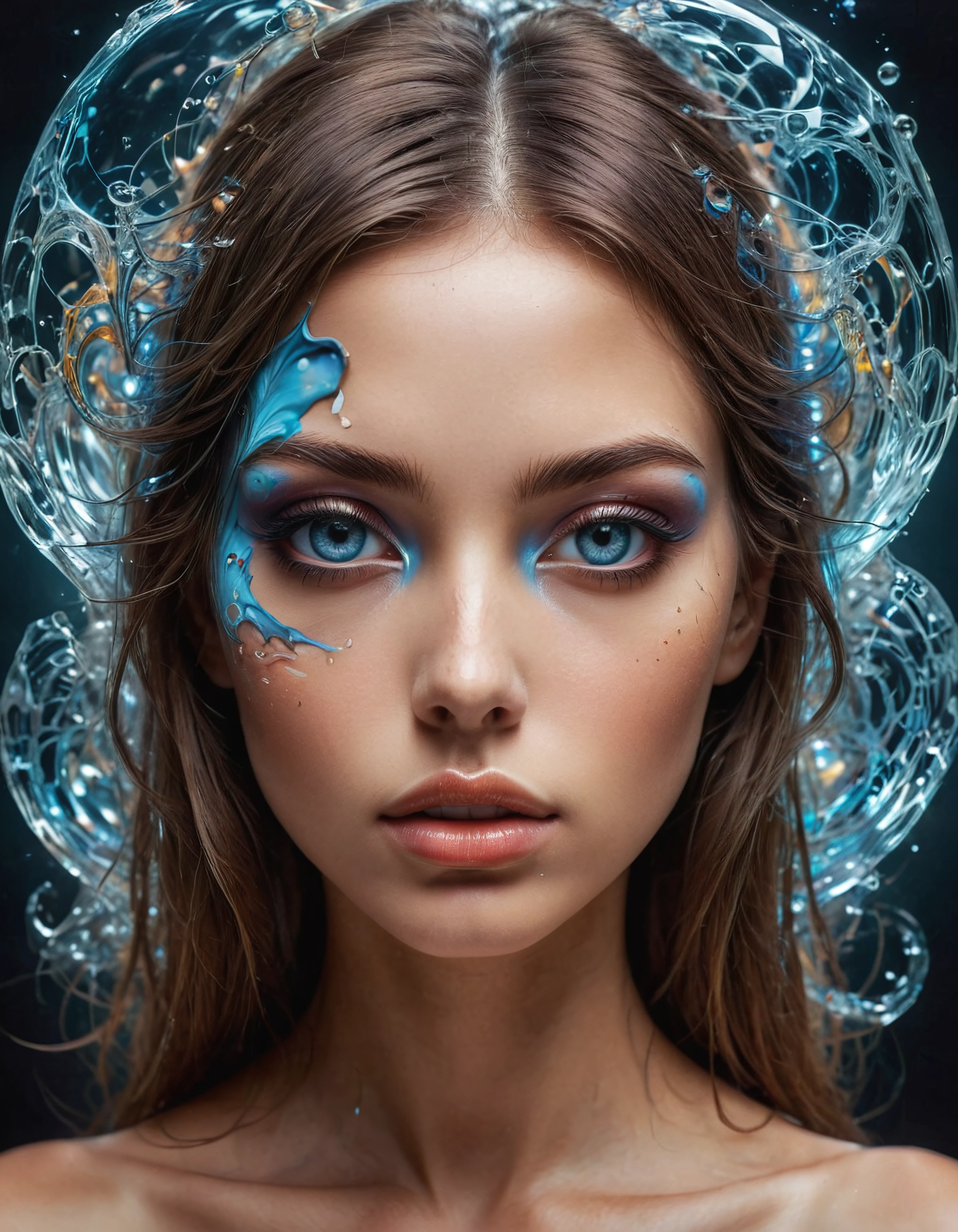 surreal beauty, perfect face