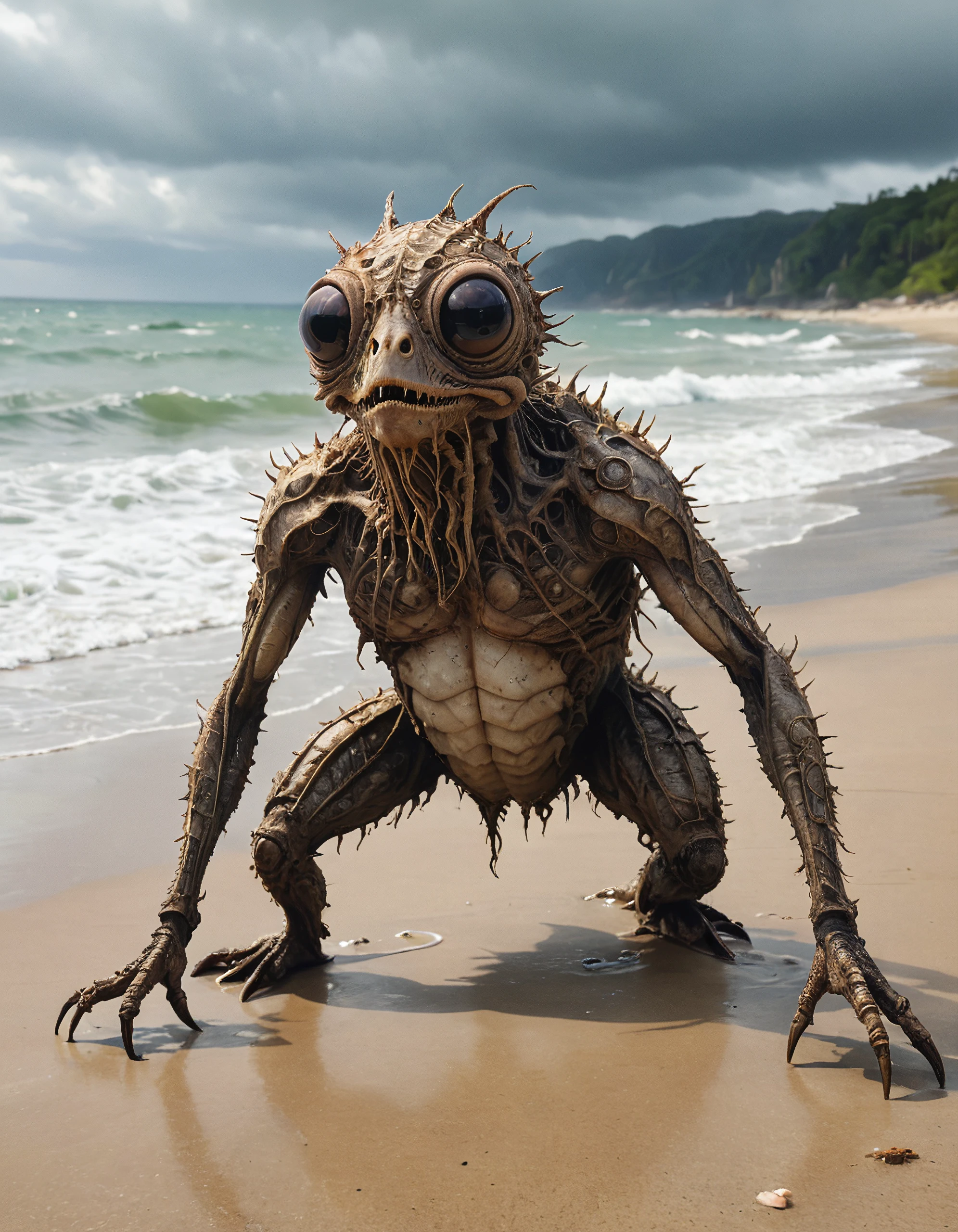 the weirdest creature stranded on the shore