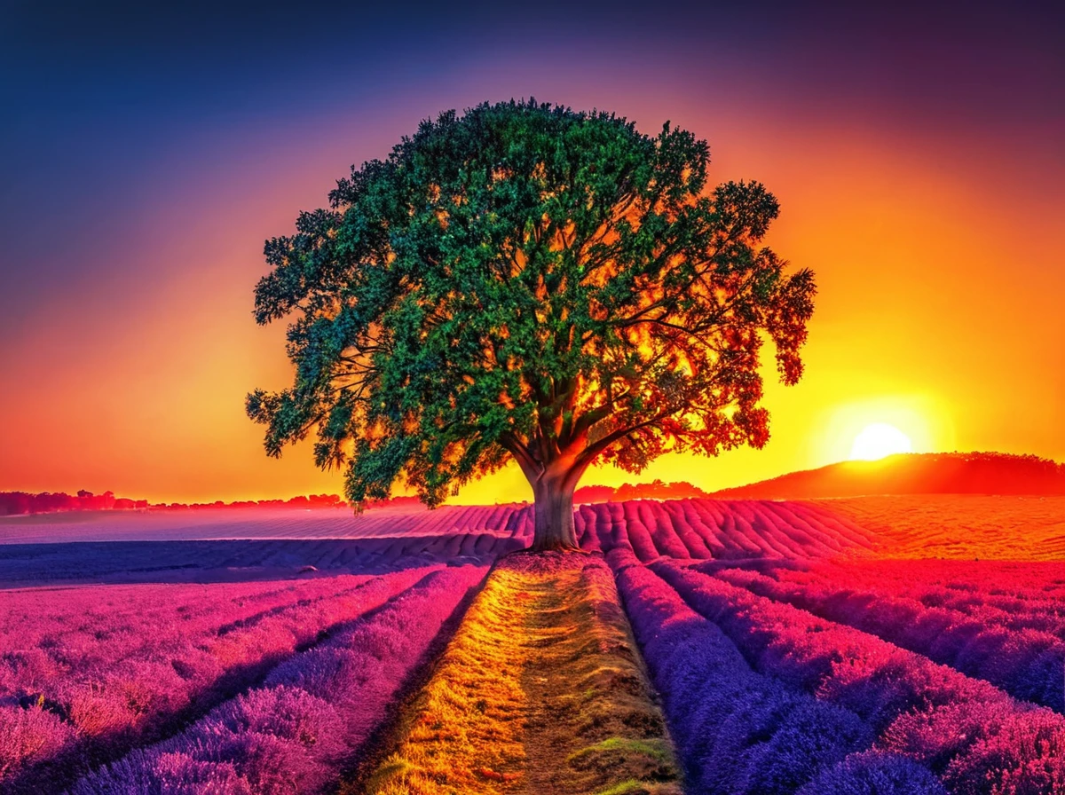 <lora:Aesthetics_Enhancer_XL:0.8>,masterpiece,absurd resolution,8k,
EnhanceImage,vibrant colors, no humans, scenery, outdoors, tree, sunset, nature, sky, sun, field, grass