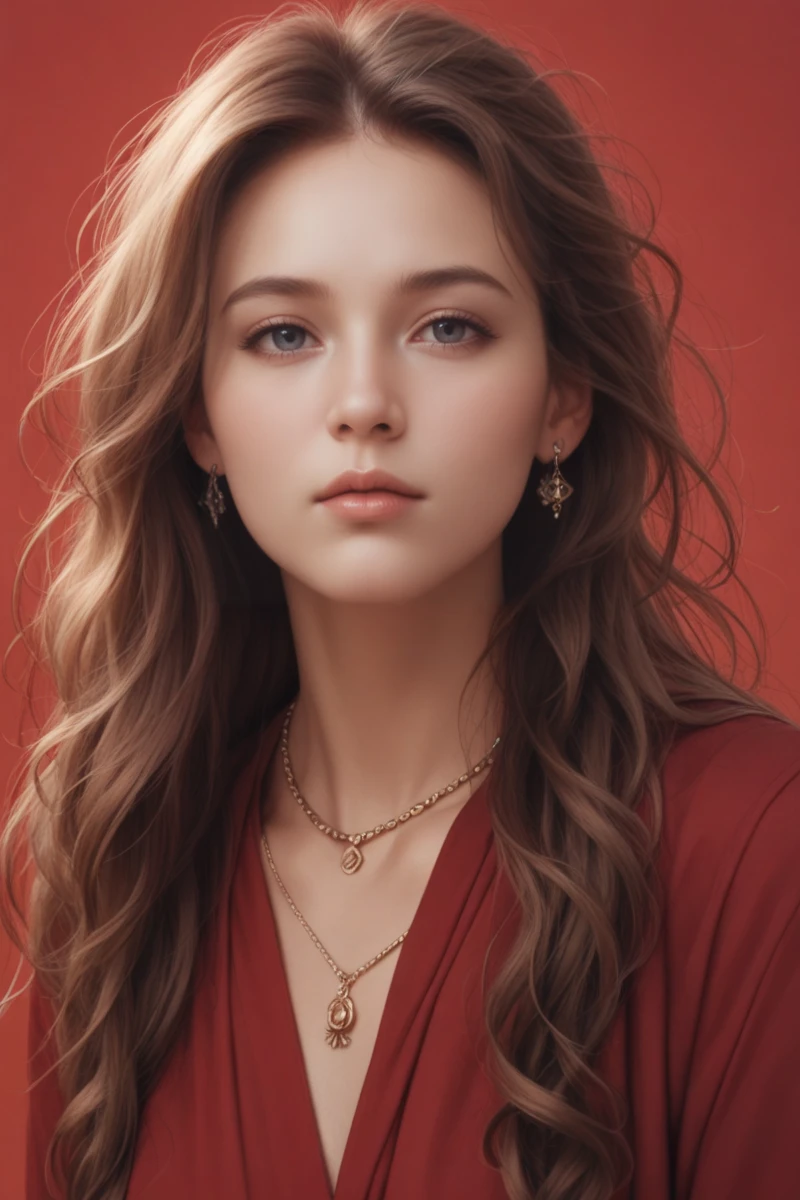 score_9,score_8_up,score_7_up, 1girl, 20 years old, long hair, windblown hair , expressionless,
beautiful woman, beautiful face, earrings, necklace, red backgrounds,