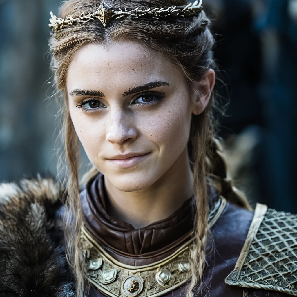 Skin texture, Closeup portrait photo of a stunning young woman dressed as a highborn noble from game of thrones,f /2.8, Canon, 85mm,cinematic, high quality, looking at the camera, , emxwtsn,   <lora:emwatson_juggerX_xl_2_standard_wocap-emxwtsn-000089:1.0>