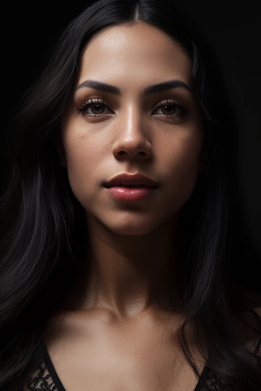 DEN_lupe_fuentes,
(headshot:1.1) portrait on a plain black background, (headshot:1.2), face focus, intricate (beautiful eyes:1.2), (wide open eyes:1.1), Big eyes, clean photo, circle lighting, high contrast,
bokeh, f1.4, 40mm, photorealistic, raw, 8k, textured skin, skin pores, intricate details <lora:epi_noiseoffset2:1>, epiCRealism