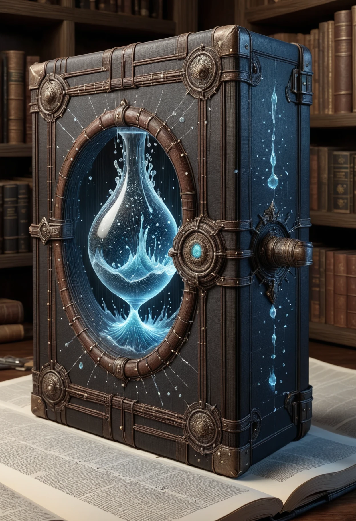 DonMW4v3F0rm5XL grimoires, leatherbound, essenzia (a potent fictional liquid), <lora:DonMW4v3F0rm5XL-000008:1>