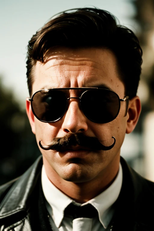 cinematic still 1man,sunglasses,funny moustache,<lora:OverallDetail:1>, . emotional, harmonious, vignette, highly detailed, high budget, bokeh, cinemascope, moody, epic, gorgeous, film grain, grainy