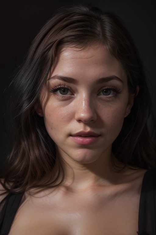 Merger_dainty_fowline,
((headshot:1.2) portrait on a (plain dark grey background:1.2), (headshot:1.2), (face focus:1.1), (soft focus:1.2), low lighting, (out of focus:1.2):1.2),
bokeh, f1.4, 40mm, photorealistic, raw, 8k, textured skin, skin pores, intricate details  <lora:epi_noiseoffset2:1>, epiCRealism