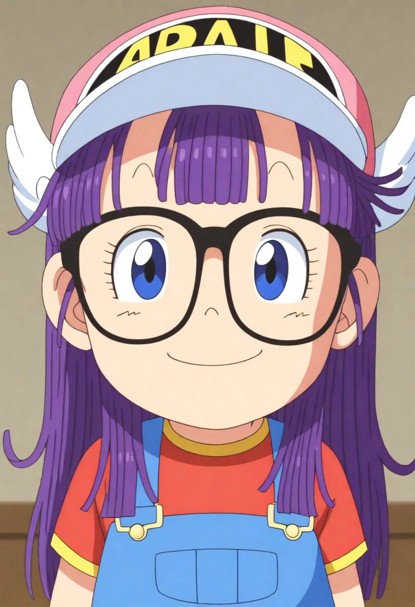 <lora:HyLper-Accelerate-PAseer:1> score_9, score_8_up, score_7_up, best quality, uncensored, source_anime,
BREAK
front view, little smile, closed mouth, standing, looking at viewer, upper body, portrait, close-up face, facing viewer, indoors,
1girl, ds-norimakiarale, purple hair, long hair, blue eyes, black-framed eyewear, pink hat, winged hat, ds-norimakiarale outfit, red shirt, blue overalls, yellow socks, blue shoes,
<lora:ds-norimakiarale_XL(pony)v10:1>