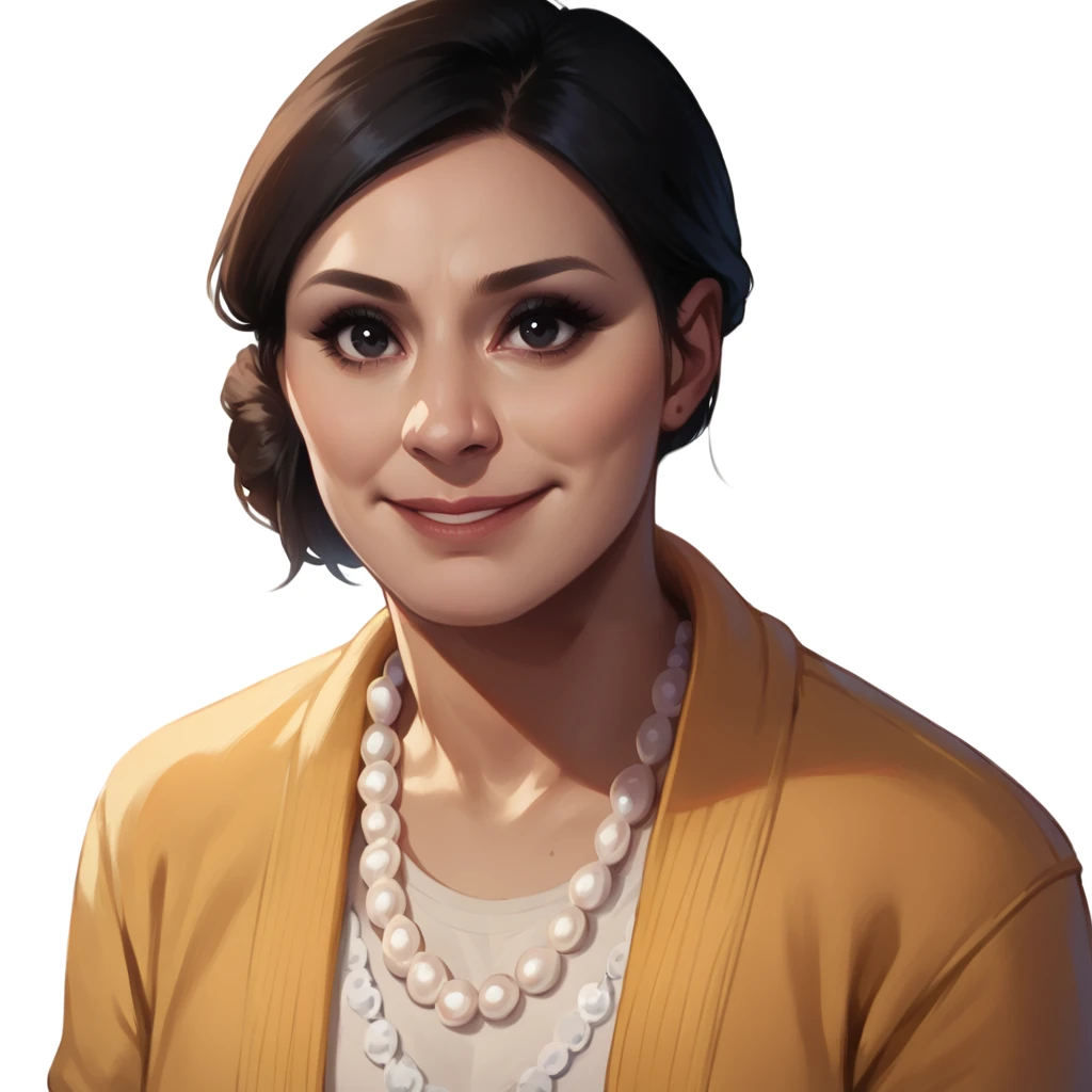 score_9, score_8_up, source_cartoon,
Rio Morales, 1girl, solo, looking at viewer, smile, simple background, black hair, white background, dress, jewelry, jacket, upper body, necklace, black eyes, cardigan, realistic, yellow jacket, pearl necklace
<lora:Rio_Morales_PS5_SDXL:1>