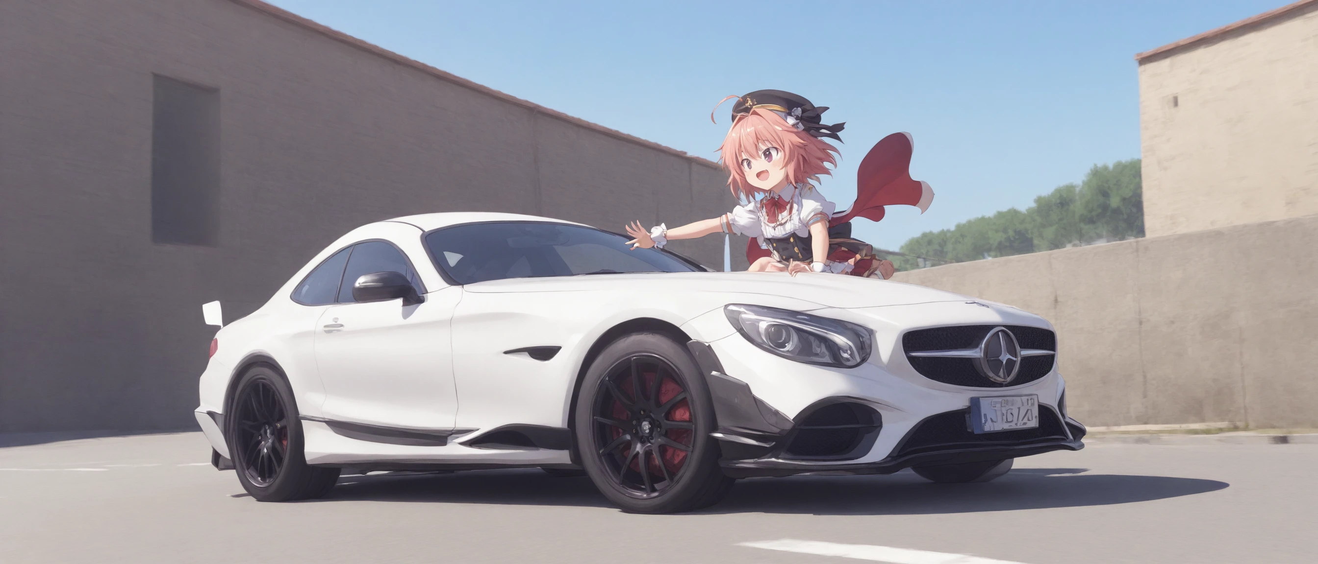 (car:0), [[mercedes]], (1boy:0), [astolfo]